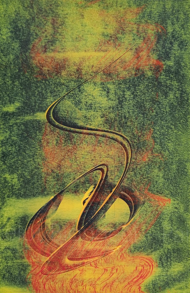 Vent Solaire VI - acrylique sur papier - 2024 - 39x25 cm - © Adagp