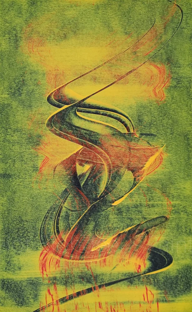 Solar Wind X – 2024 - Acrylic on paper – 39×25 cm – © Adagp