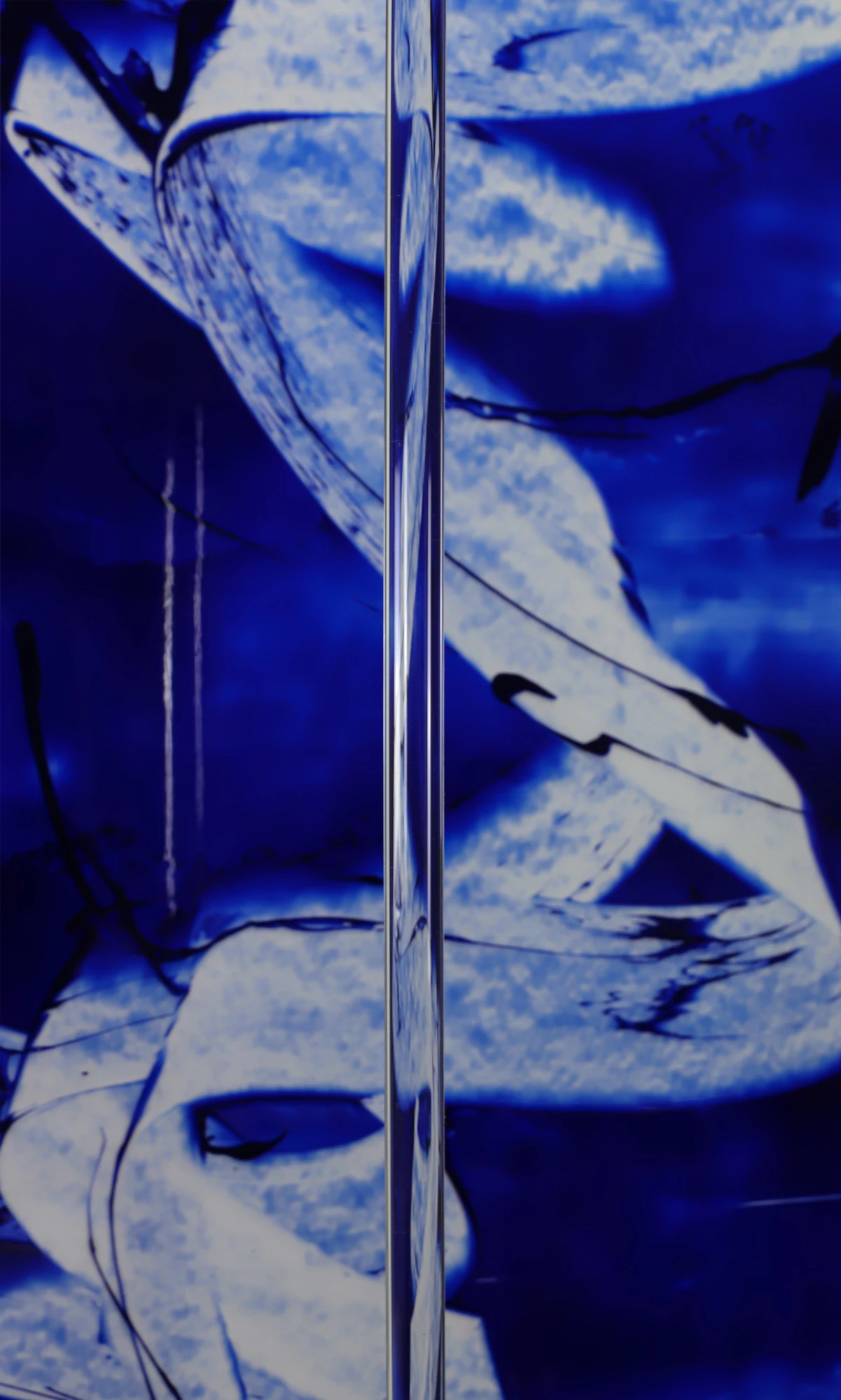 Luminotype I (installation details The real and double sound) – 2025 – acrylic, canvas, plexiglass, paper - 80x60 cm – © Adagp